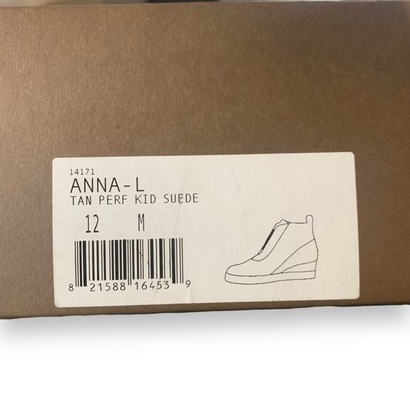 Linea Paolo Anna Tan Perf Kid Suede Heeled Booties - Picture 10 of 14